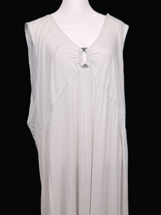 Tropical Escape Other - TROPICAL ESCAPE Woman WHITE Beach Swimsuit Bathing Suit Cover Up STRETCH size 2x